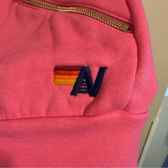 Aviator Nation 4 Bolt Relaxed Pink Zip Hoodie Size Small - Picture 5 of 5